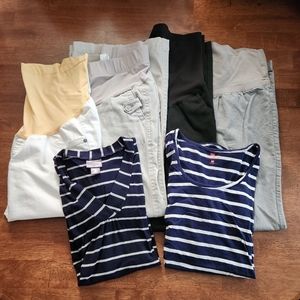 Maternity Pants Tops & Capris Bundle